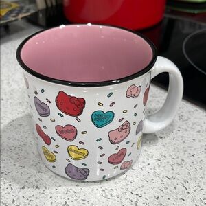 Hello Kitty ❤️ Pink and White Candy Hearts Ceramic Mug